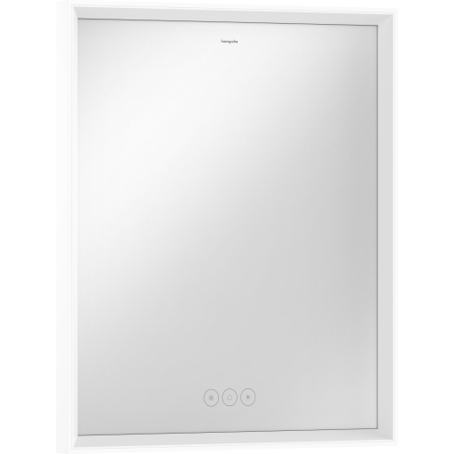 Hansgrohe Xarita E speil med lys dimbart touch 60x70,6 cm matt hvit Hansgrohe Xarita E speil med lys dimbart touch 60x70,6 cm matt hvit
