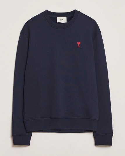 AMI Heart Logo Sweatshirt Night Blue AMI Heart Logo Sweatshirt Night Blue