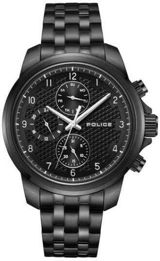 Police Herreklokke PEWJK0021504 Mensor Sort/Stål Ø44 mm