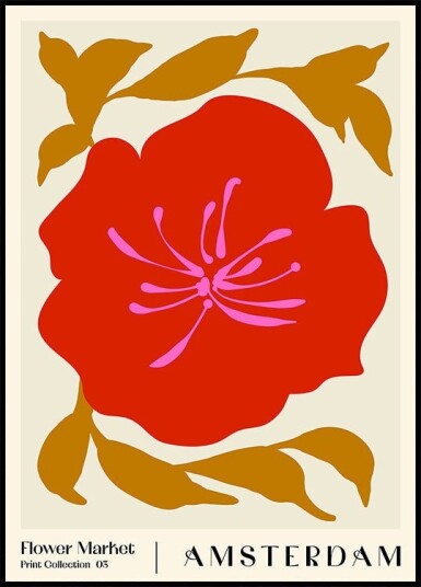 Flower Market. Amsterdam Poster Plakat / 40x50cm