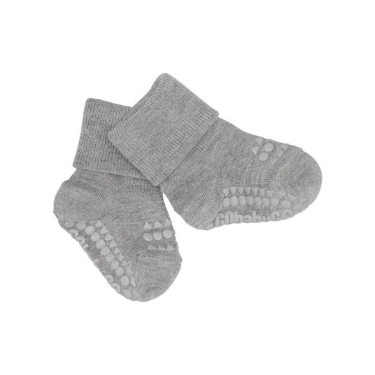 GoBabyGo   Sokker i Bambus Antiskli LV Grey Melange   23 26