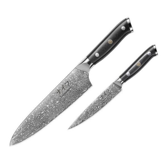 Damaskus by Haws G10 knivsett 2 deler kokkekniv + universalkniv