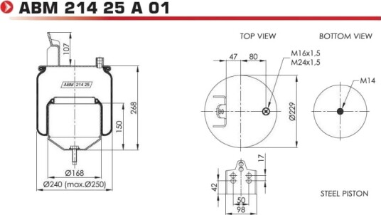 NEOTEC ABM21425A01 Luftbelg, fjæring NEOTEC ABM21425A01 Luftbelg, fjæring