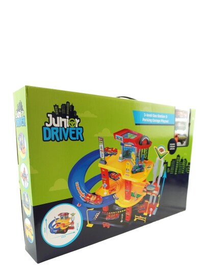 AMO Junior Driver Gas Station Playset With 3 Vehicles Multi/patterned ONE SIZE