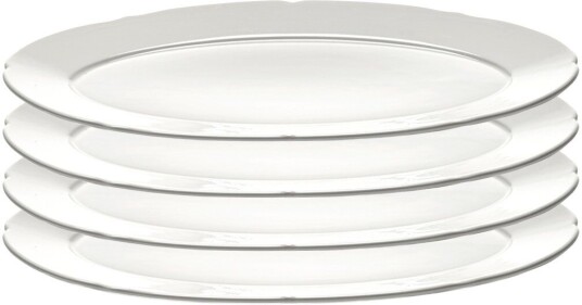 Serax Silhouette oval tallerken M 15x24,5 cm 4 pakn. White