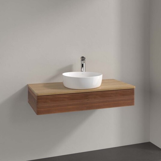 Villeroy & Boch  Antao Servantskap med 1 skuff 100x50x19 cm m/lys Valnøtt/Eik