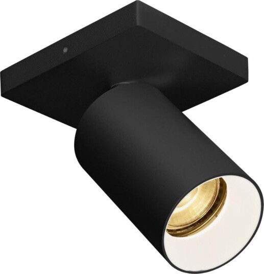 OZ K1 taklampe med 1 spott og reflektor Svart / Hvit