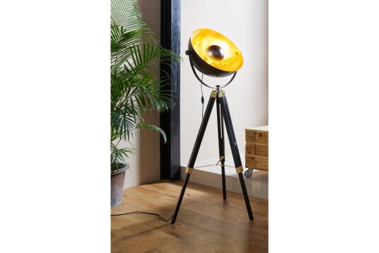 Gulvlampe Eglo Covaleda Svart/Messing/Gull Gulvlampe Eglo Covaleda Svart/Messing/Gull