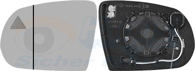 VAN WEZEL 2128835 Speilglass, ytterspeil