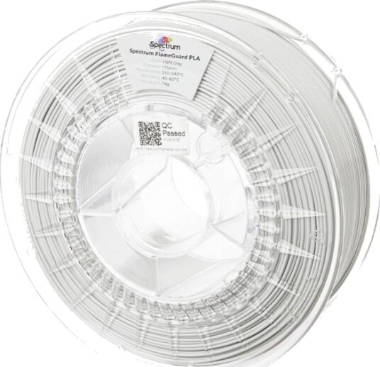 Spectrum FlameGuard PLA Filament 1.75 mm 1000 g Lys Grå 81452 Spectrum FlameGuard PLA Filament 1.75 mm 1000 g Lys Grå 81452
