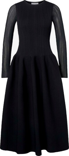 By Malina Kjole Elona Voluminous Skirt Knitted Midi Svart By Malina Kjole Elona Voluminous Skirt Knitted Midi Svart