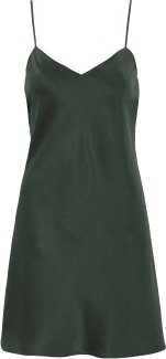 Damella 44001 Nightdress Mørkgrørnn silke X-Large Dame Damella 44001 Nightdress Mørkgrørnn silke X-Large Dame