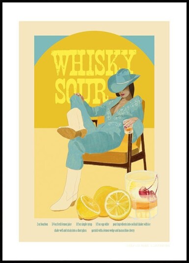 Jlr Cocktails Whisky Sour Poster Plakat / 40x50cm Jlr Cocktails Whisky Sour Poster Plakat / 40x50cm