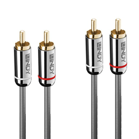 LINDY 35348 audio cable 5 m 2 x RCA Anthracite Factory Sealed LINDY 35348 audio cable 5 m 2 x RCA Anthracite Factory Sealed