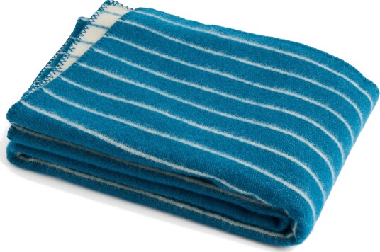 Outdoor Market Throw 130x180 cm Blue With Beige Stripe