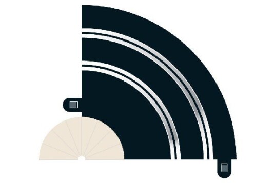 Rad 1 Hairpin Curve 90° 2 Per Bag