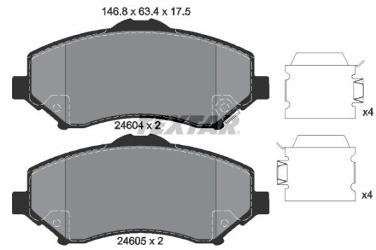 Bremseklosser TEXTAR 2460402