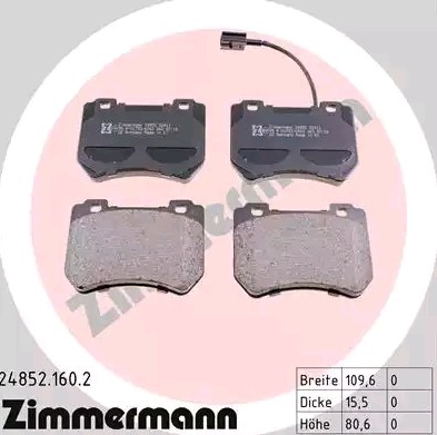 Bremseklosser ZIMMERMANN 24852.160.2 Bremseklosser ZIMMERMANN 24852.160.2