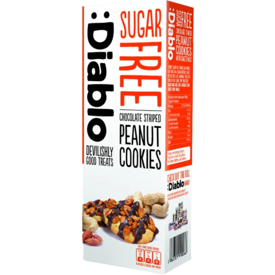Diablo chocolate striped peanut cookies 150 g