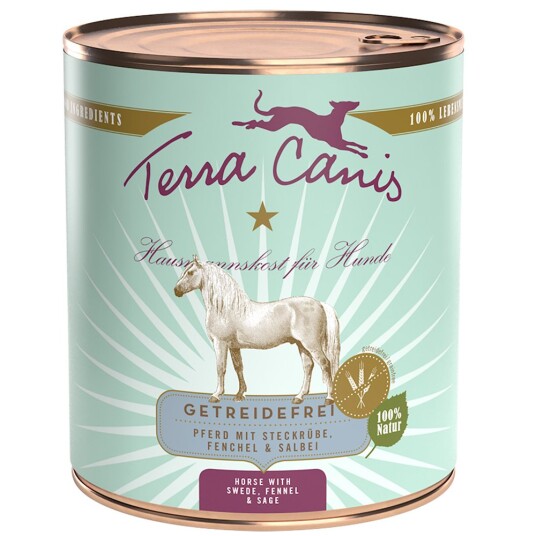 Terra Canis Kornfritt 6 X 800 G Hest Potet Gresskar Og Kålrabi
