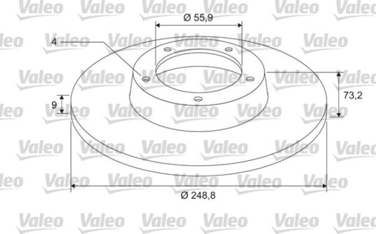 Bremseskive VALEO 675412