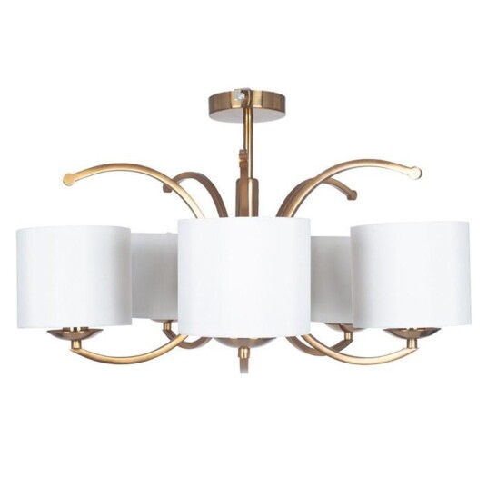 Pacific Lifestyle Arcadia taklampe 5 arm - Messing
