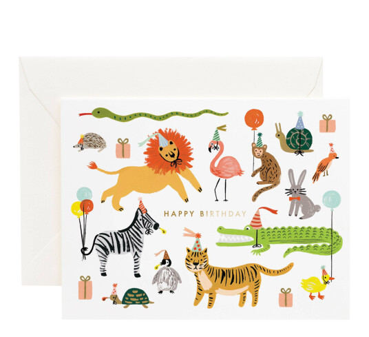 Rifle Paper Co. Kort Party Animals Rifle Paper Co. Kort Party Animals