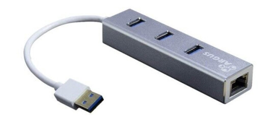 Inter-Tech Argus IT-310-S USB-hub - 3 porter - Sølv