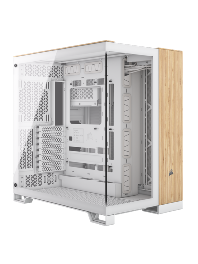 Corsair 6500X Miditower PC-kabinett Hvit/Bambus Tre