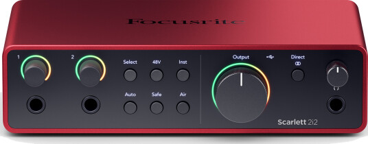 Focusrite Scarlett 2i2 Gen4 Usb-Lydkort, 2 Inn/2 Ut Focusrite Scarlett 2i2 Gen4 Usb-Lydkort, 2 Inn/2 Ut