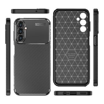 Samsung Galaxy A24 4G Beetle Karbonfiber TPU-Deksel Svart