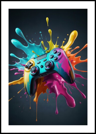 Vibrant Gaming Splash Plakat / 40x50