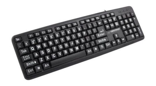 Esperanza USB KEYBOARD WITH CAPITAL LETTERS FLORIDA - Tastatur - Svart
