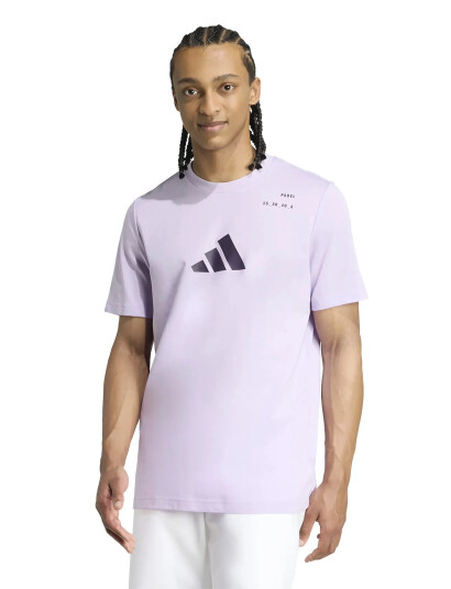 adidas Tennis Padel Graphic Tee - Purple - M