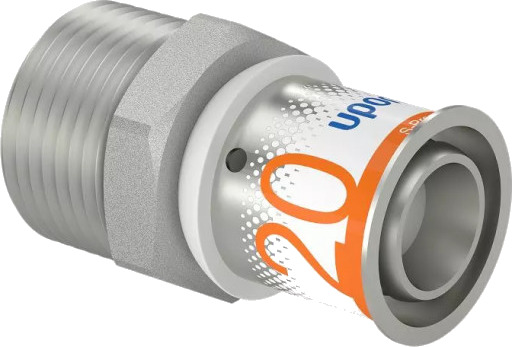 Uponor S PRESS kobling med nippel CW724 20x3/4"MT Uponor S PRESS kobling med nippel CW724 20x3/4"MT