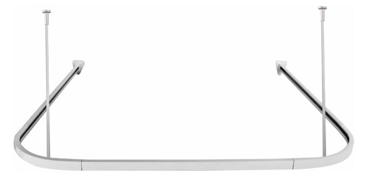 Habo Dusjforhengskinne Rettvegg 90x90x90cm med Takfeste Hvit / 90x90cm