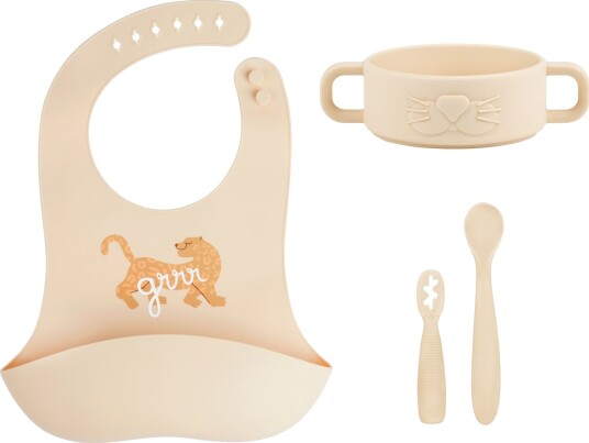 BabyMoov Baby First Meal Set Mini Roar Cream ONE SIZE