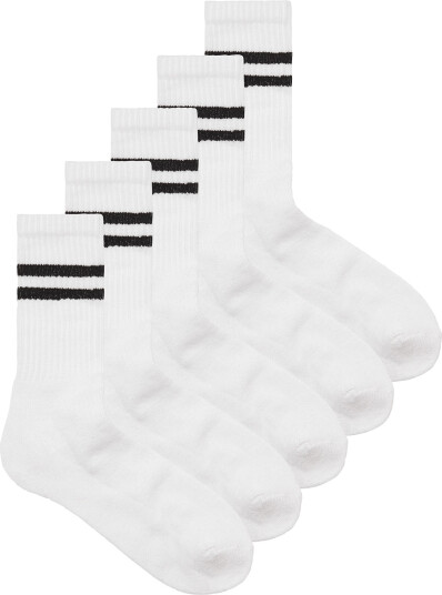 Jack & Jones Jacregen Tennis Sock 5 Pack Noos White ONE SIZE