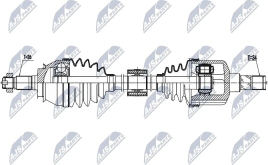 Nty Drivaksel NTY NPW BM 157