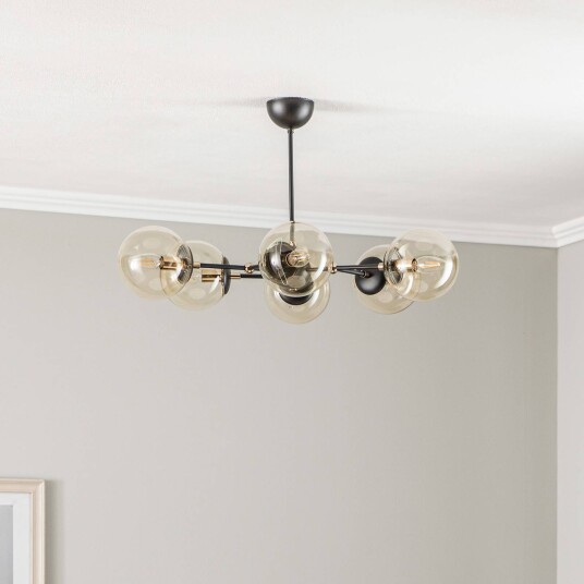 Alfa Taklampe Itoris 6 lyskilder svart/gull