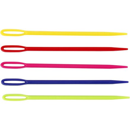 Diverse Strikkenål L: 7 cm ass farger 5 stk 1 pk