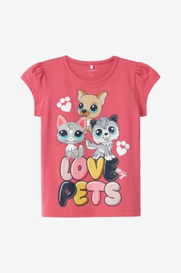 Name It Topp nmfJessy Petshop SS Top Cplg Rosa