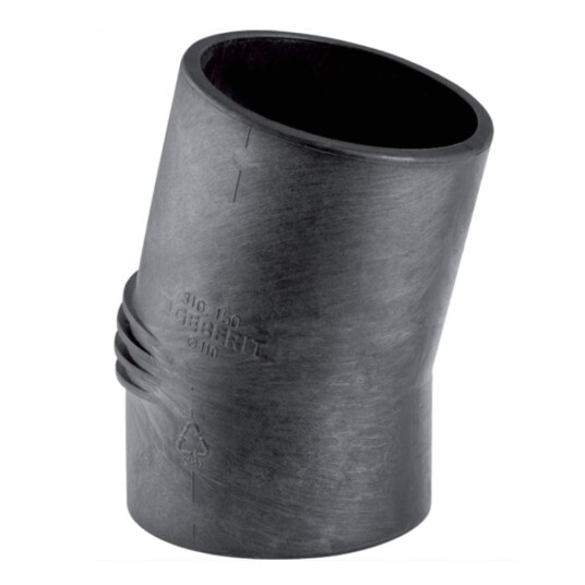 Geberit Silent Bend 15° 56 mm for Avløpsinstallasjoner med TPE Lyddemping