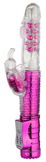 baseks Thrusting Butterfly Oppladbar Vibrator      - Lilla