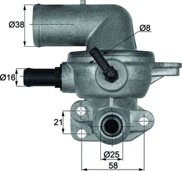 Termostat MAHLE ORIGINAL TI 133 88D Termostat MAHLE ORIGINAL TI 133 88D