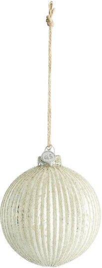 Lene Bjerre Norille julekule Ø11 cm Off white riflet