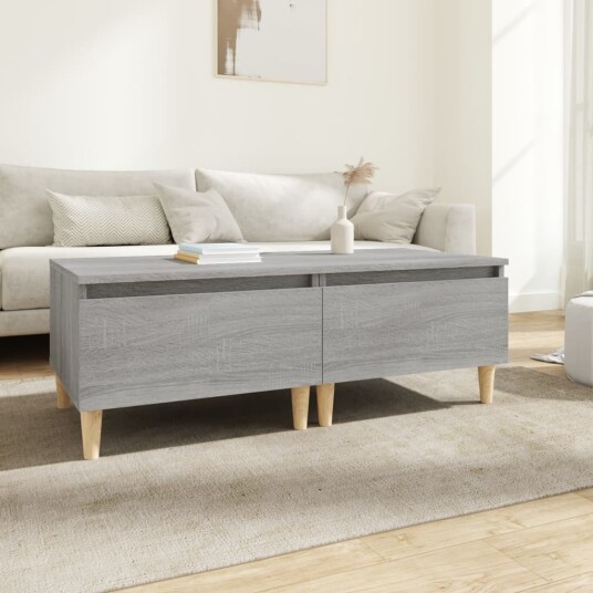  Sidebord 2 stk grå sonoma 50x46x35 cm konstruert tre 8720845668587