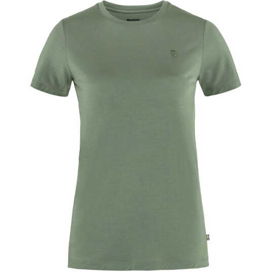Fjellreven Abisko Wool T-skjorte, Dame Patina Green M