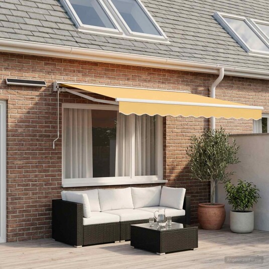vidaXL Elektrisk Utrekkbar Markise sand 3,5 x 2 m