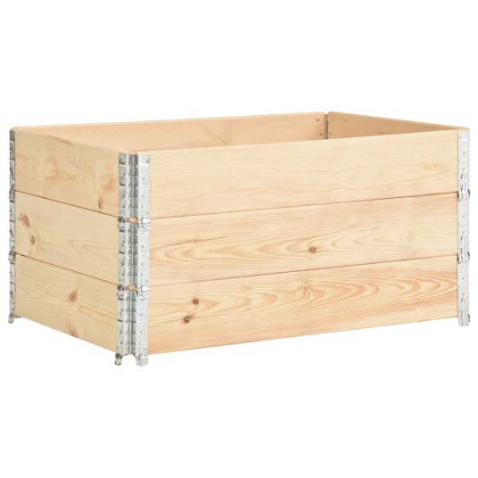 vidaXL Høybed 3 stk 80x120 cm heltre furu